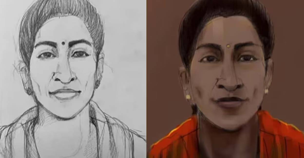 Sketch of suspected woman among the abductors