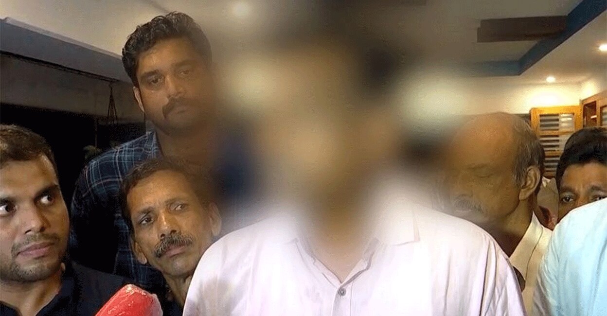 The father of the child talks to the media. Screengrab/Manorama News