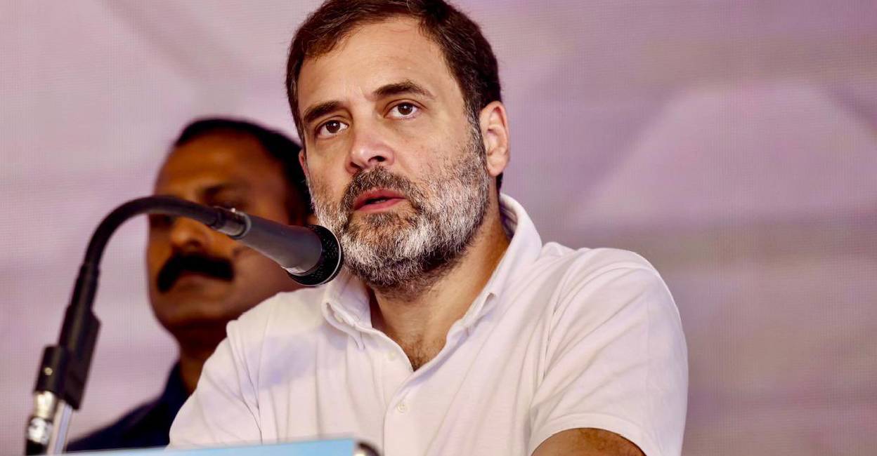 Rahul Gandhi addresses inaugration of  new  block at  a private hospital in Wayanad. Photo: X/ Rahul Gandhi Wayanad