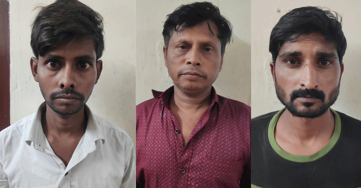 L-R: Rahul Singh, Om Prakash and Ankur. Photo: Special arrangement