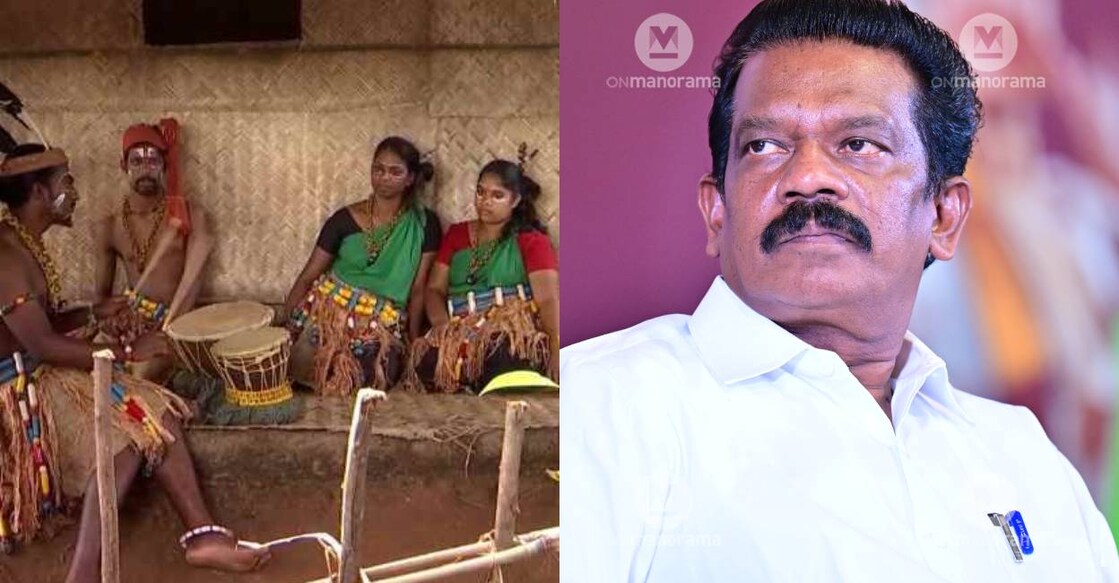 Tribal people were reportedly hired for daily wages and presented in traditional costumes of these communities. Photo: Manorama 