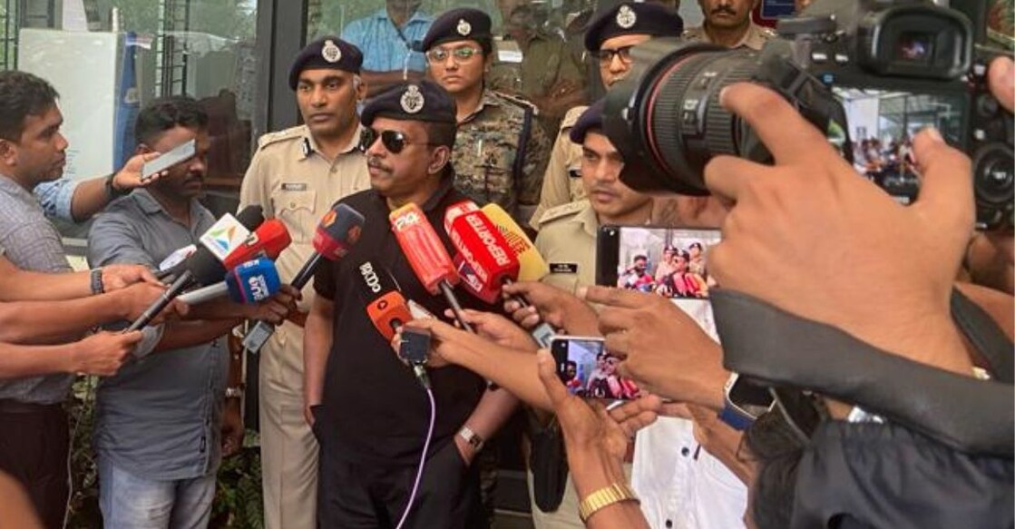 ADGP (North Zone ) M R Ajith Kumar addressing reporters at police headquarters, Kalpetta, Wayanad on Wednesday. Photo: Special Arrangement