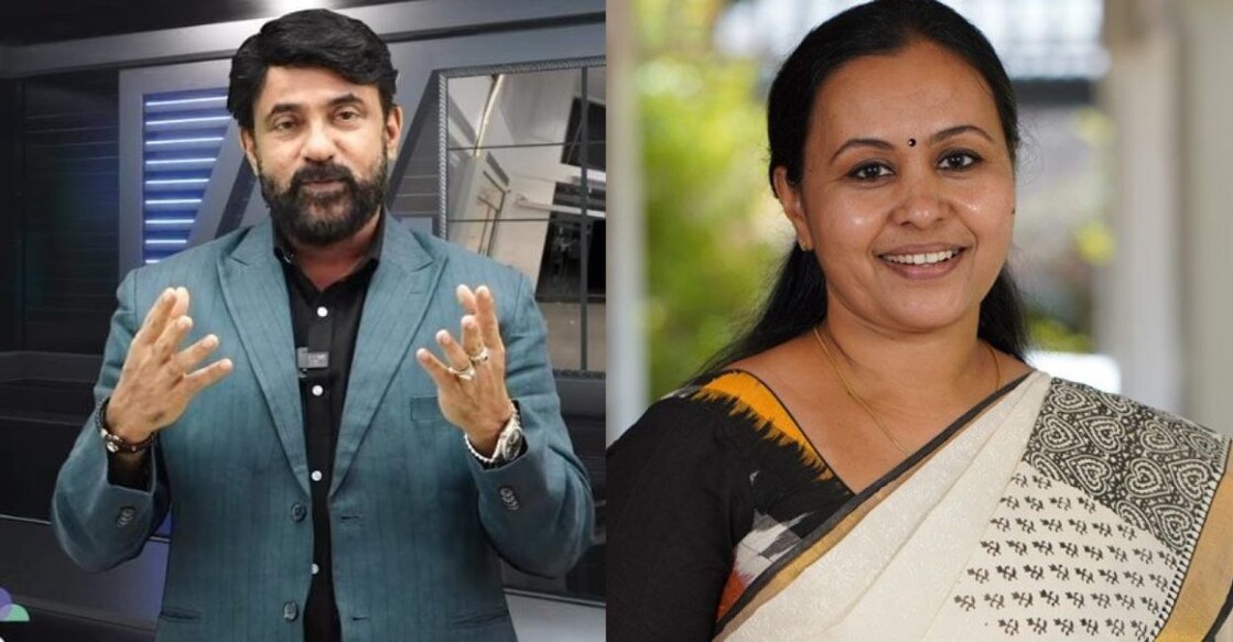 Abdul Latheef 'Uppala'; Health Minister Veena George. Photo: Special Arrangement