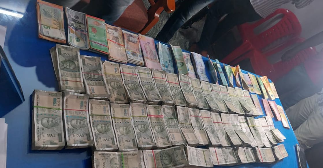 Of the money seized, Rs 20 lakh was in Indian currency and around Rs 5.25 lakh in foreign currencies from 23 countries. Photo: Special arrangements