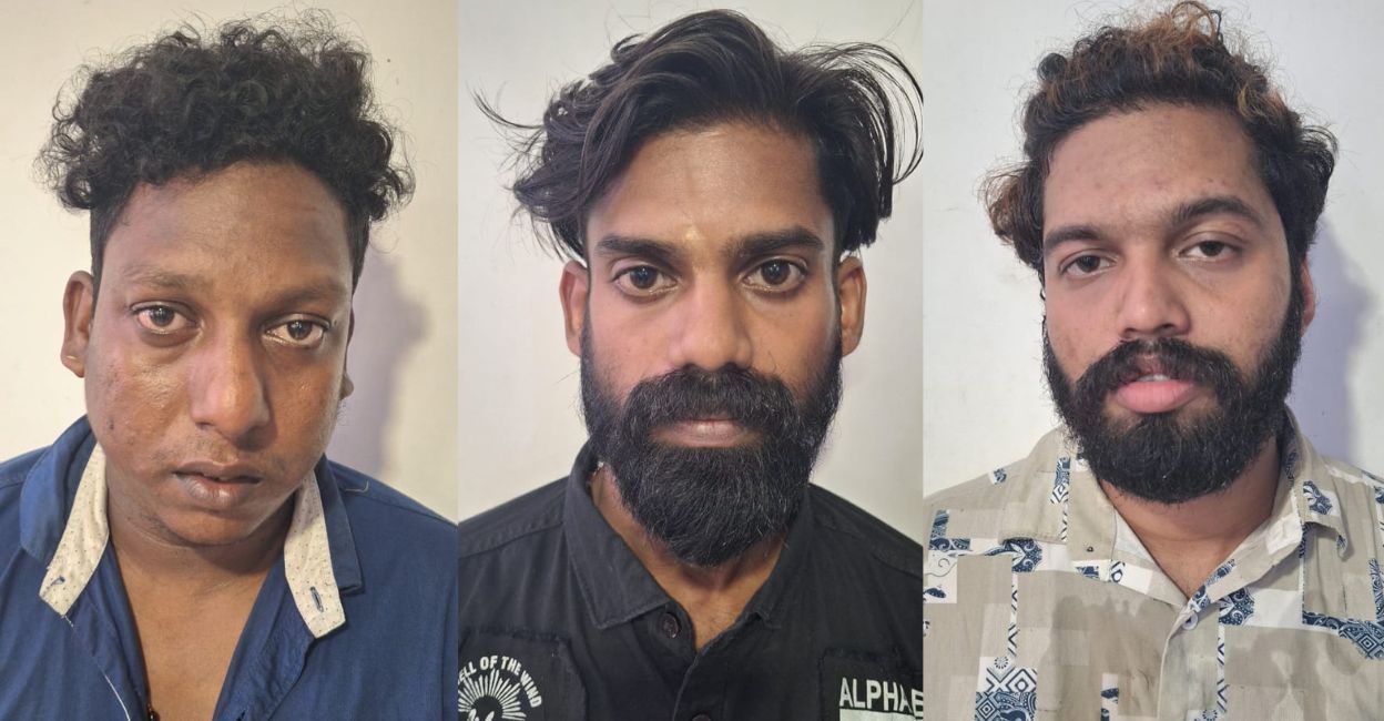 From left: Marakkattupoyil Bajin, Arundas, Vattakkandi Rahul. Photo: Special Arrangement