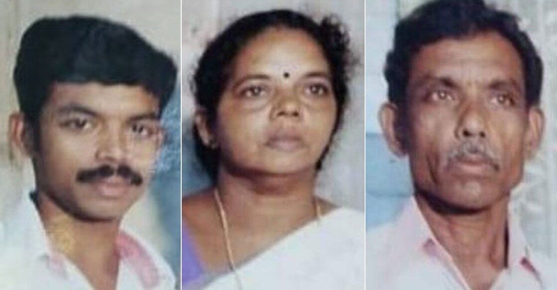 L-R: Ajesh (the suspect) and his parents Thankamma and Kumaran, who died on Wednesday. Photos: Special arrangement