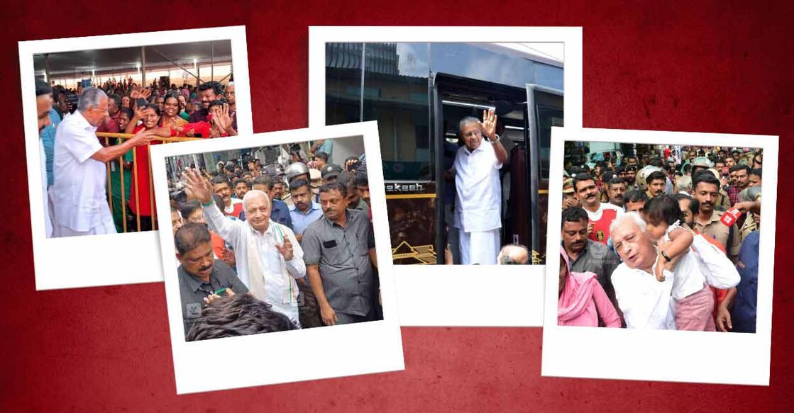 Though different in temperament, Governor Arif Mohammad Khan and Chief Minister Pinarayi Vijayan are strangely similar in many ways. Image: Onmanorama