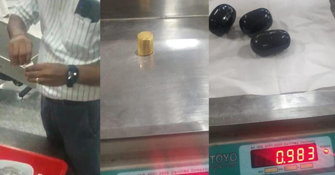 The gold was found in a mixer grinder in the first case while in the second it was concealed in the rectum of the passenger. Photo: Special arrangements