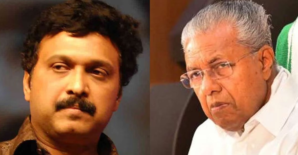 K B Ganesh Kumar, Pinarayi Vijayan. Photo: Manorama Online
