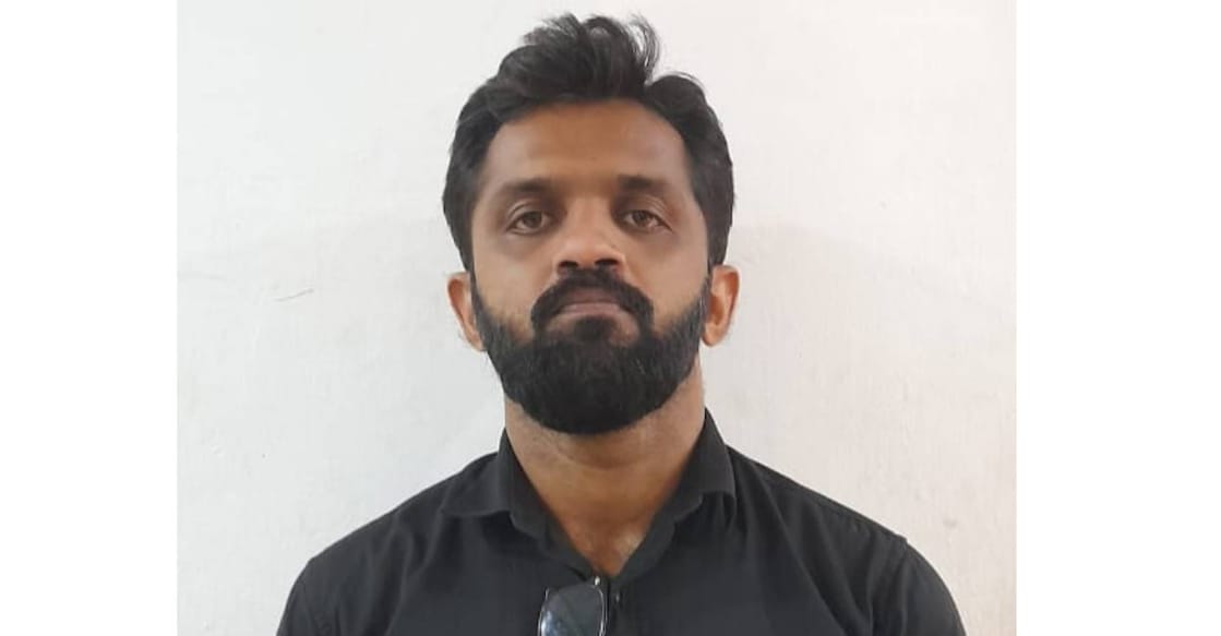 Chirakkal native Roshan Jacob Oommen (37) was held from Ernakulam. Photo: Manorama News