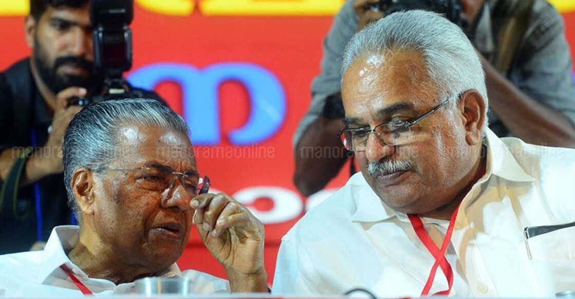 Kerala Chief Minister Pinarayi Vijayan and Kanam Rajendran. File Photo: Onmanorama