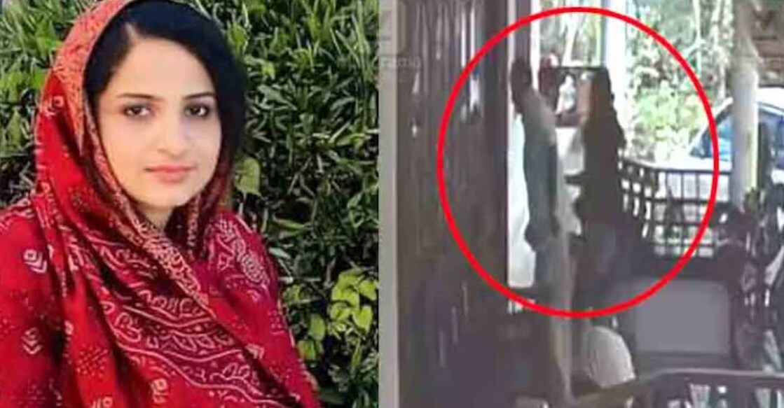 The CCTV visuals revealed maternal uncle of Shabna's husband slapping her. Photo: Manorama