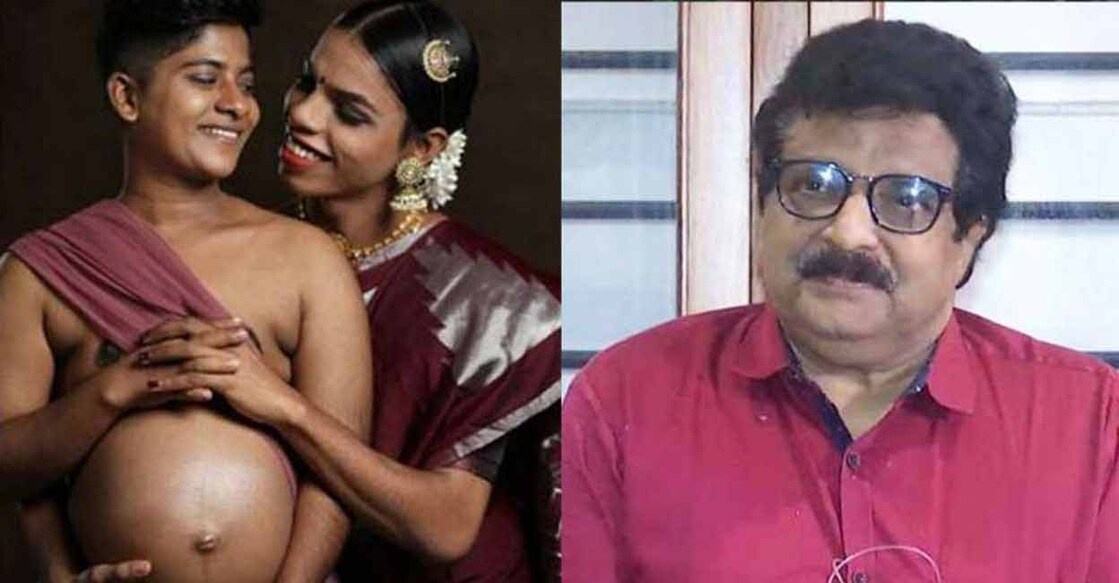 Transgender couple Ziya Paval and Zahhad Fazil (left) welcomed their child on February 8. Dr MK Muneer (right).