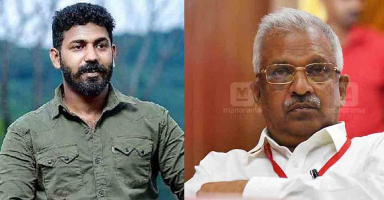 Akash Thillankeri and P Jayarajan. Photo: Manorama Online