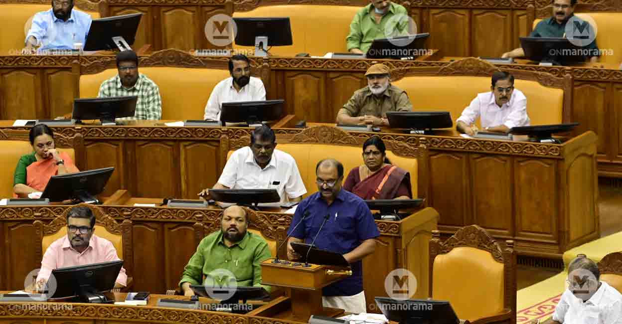 Kerala Finance Minister KN Balagopal presents State Budget on February 3, 2023. Photo: MANOJ CHEMANCHERI/Manorama