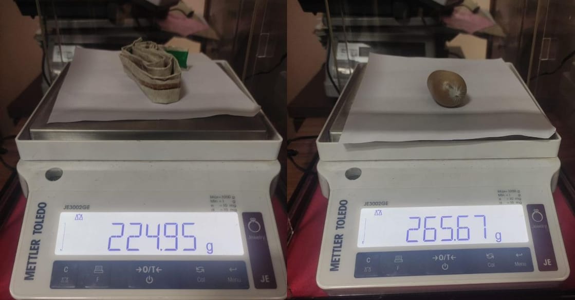 That gold that was recovered by Customs officials at the Kochi airport on Saturday. Photo: Special Arrangement