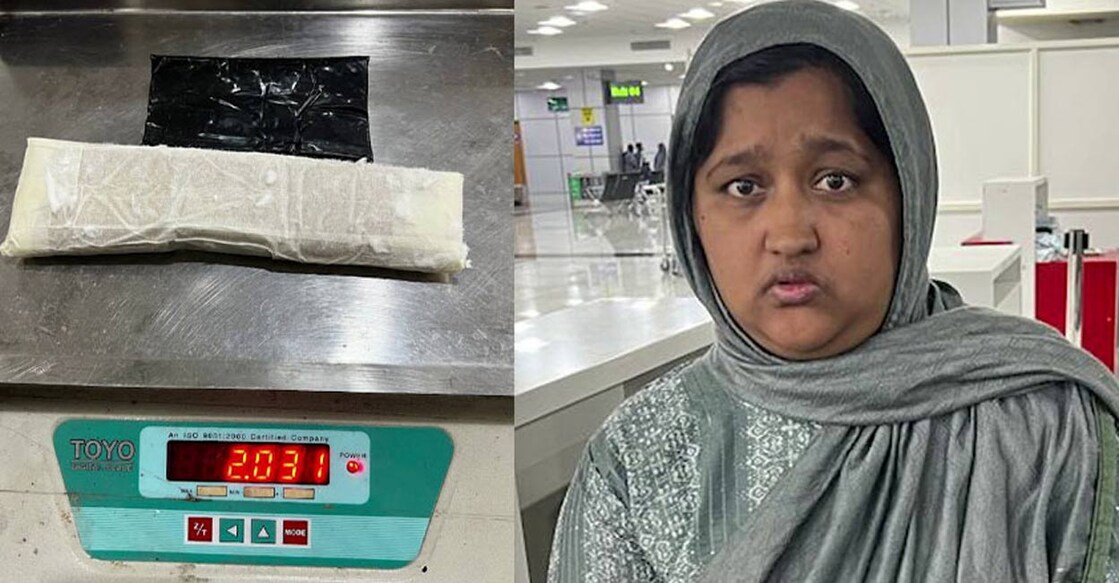 The Customs officials extracted the metal from a gold mixture weighing 2,031 grams. Photo: Manorama News