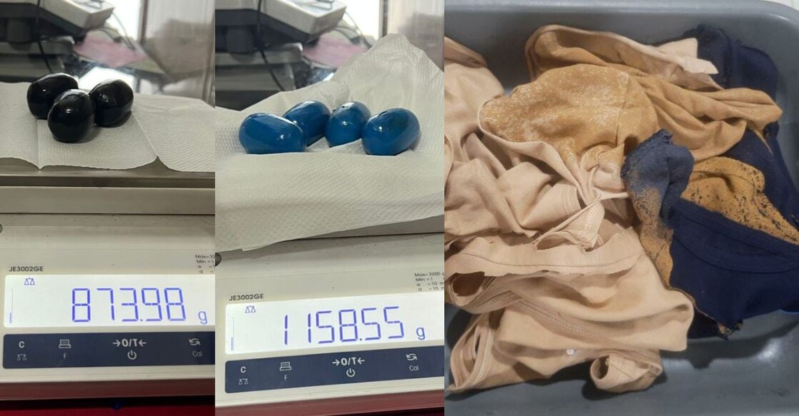 The gold seized by Customs in two separate incidents at Kochi airport on Saturday, March 18, 2023. Photo: Special Arrangement