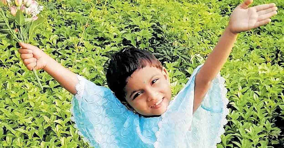 Avrin suffered the snakebite while she was at her mother Laya's house at Mala here on March 24, 2021. Photo: Special Arrangement