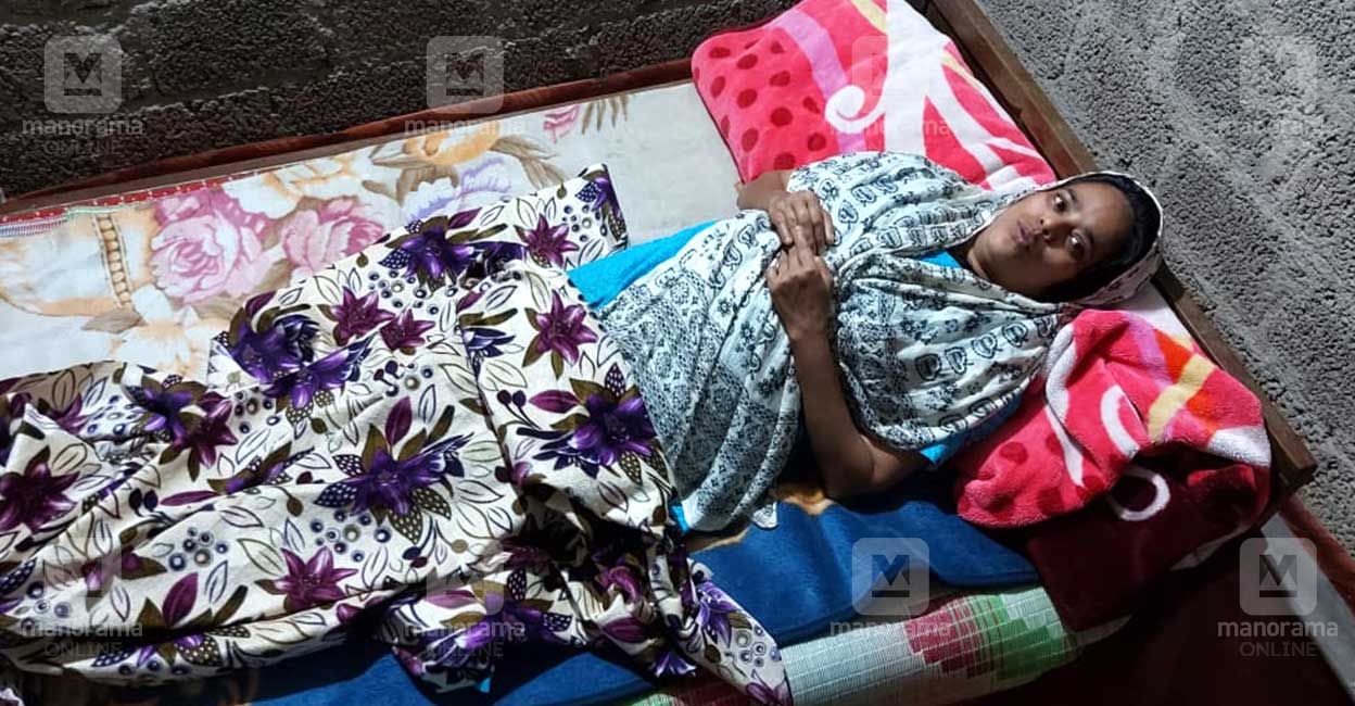 Sheeba The 48-year-old poor widow who was operated upon in Thiruvananthapuram Medical College. Photo: Manorama
