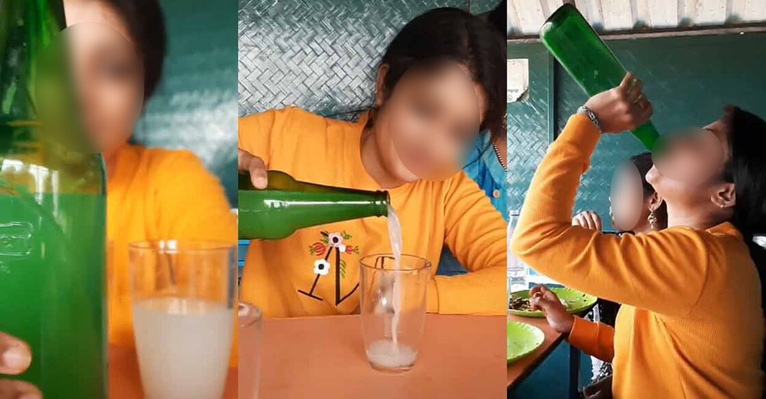 A collage made from the viral video. 