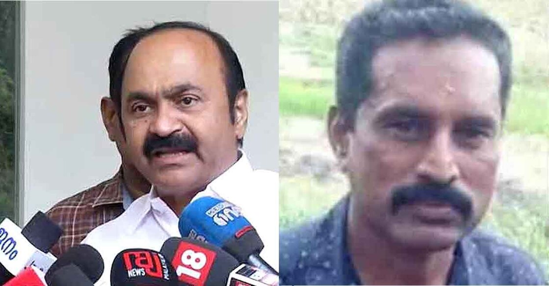 A case should be filed against CI and other officers too in connection with Manoharan's (right) death, said Opposition leader V D Satheesan (left). Photo: Manorama
