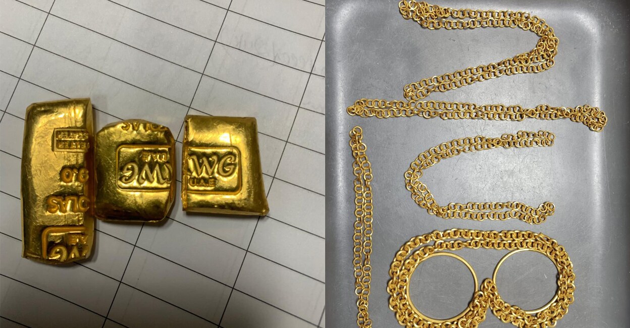 In all, Customs sleuths seized 900 gm of gold worth Rs 48 lakh. Photo: Special Arrangement
