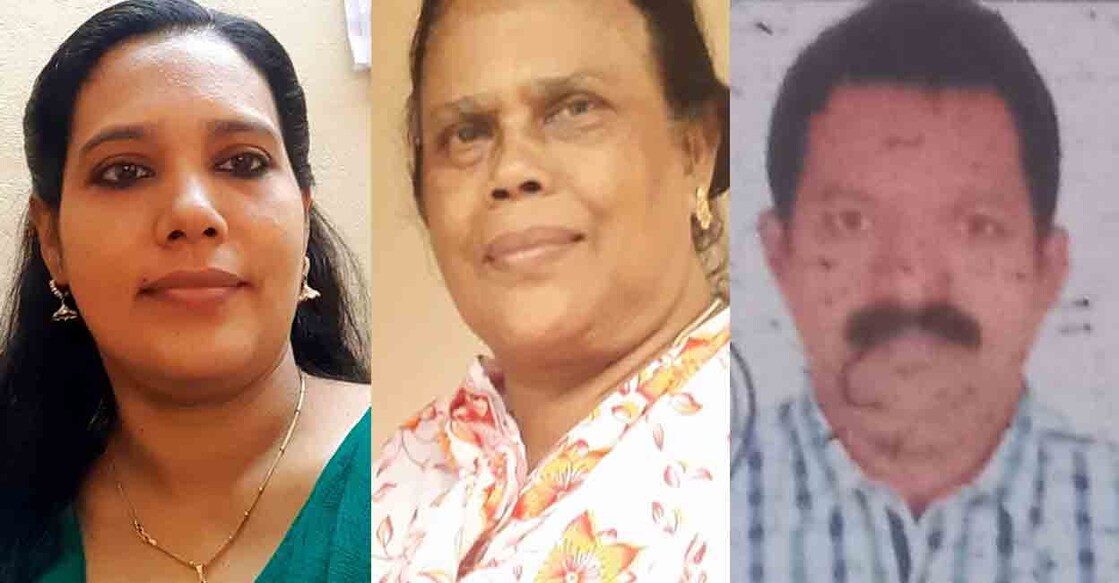 Y Ali Akbar (right), a senior Superintendent with the Directorate of Medical Education, had brutally killed his wife Mumtaz (left) and mother-in-law Shahira (middle) on Thursday morning. Photo: Special Arrangement