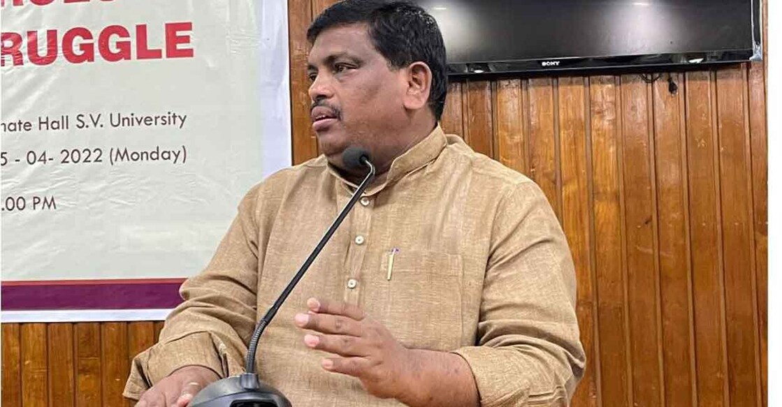 Guntha Laxman is the joint national organising secretary of Akhil Bharatiya Rashtriya Saikshik Mahasangh (ABSRM). Photo: Twitter/@laxman G