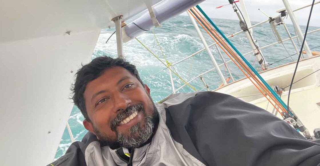 Abhilash Tomy is currently in second spot.