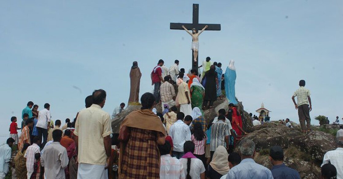 Christians praying at Kurisumala. Representational image