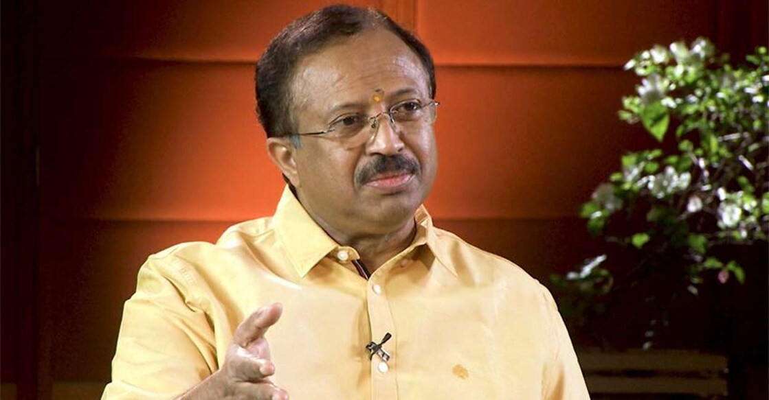 V Muraleedharan during the interview he gave to Manorama News. Photo: Manorama News
