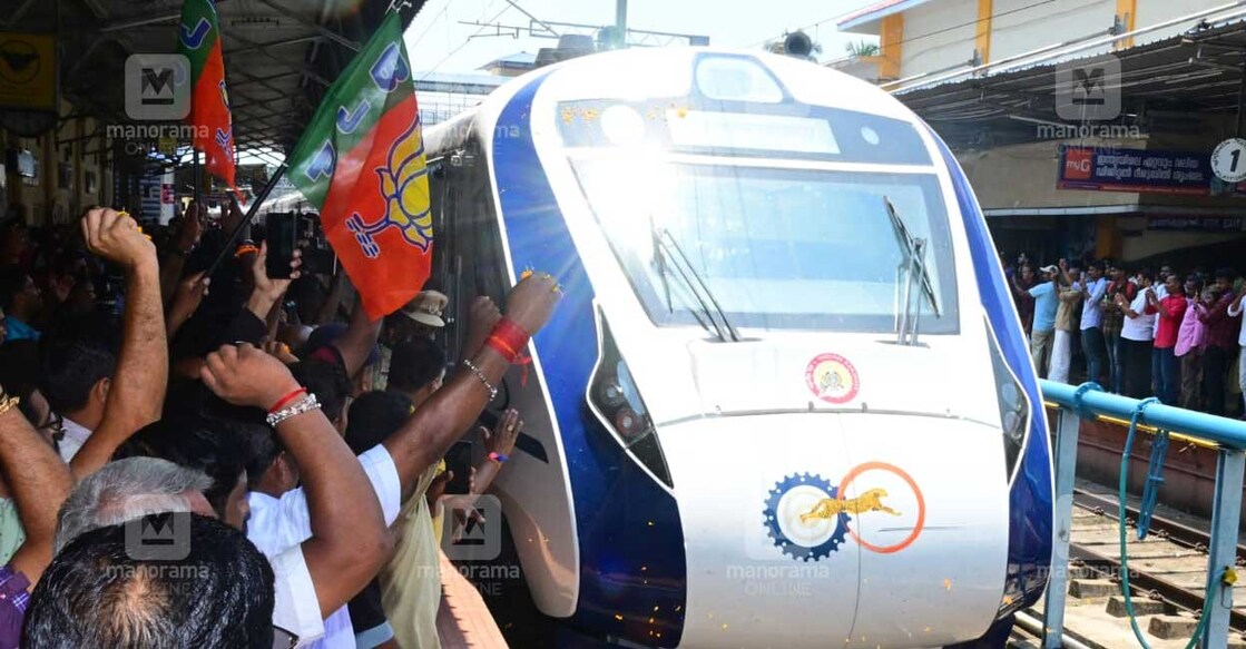 The rakes reaching Palakkad railway station. Photo: Manorama