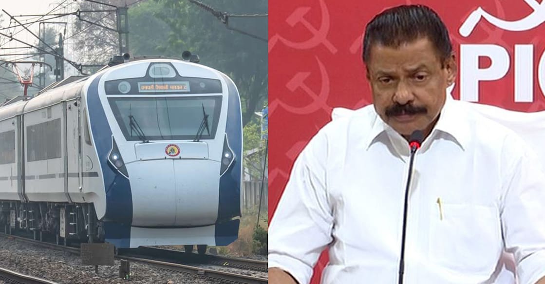 govindan-vande-bharat CPM State Secretary M V Govindan clarified that the government is committed to SilverLine. Photo: File Images