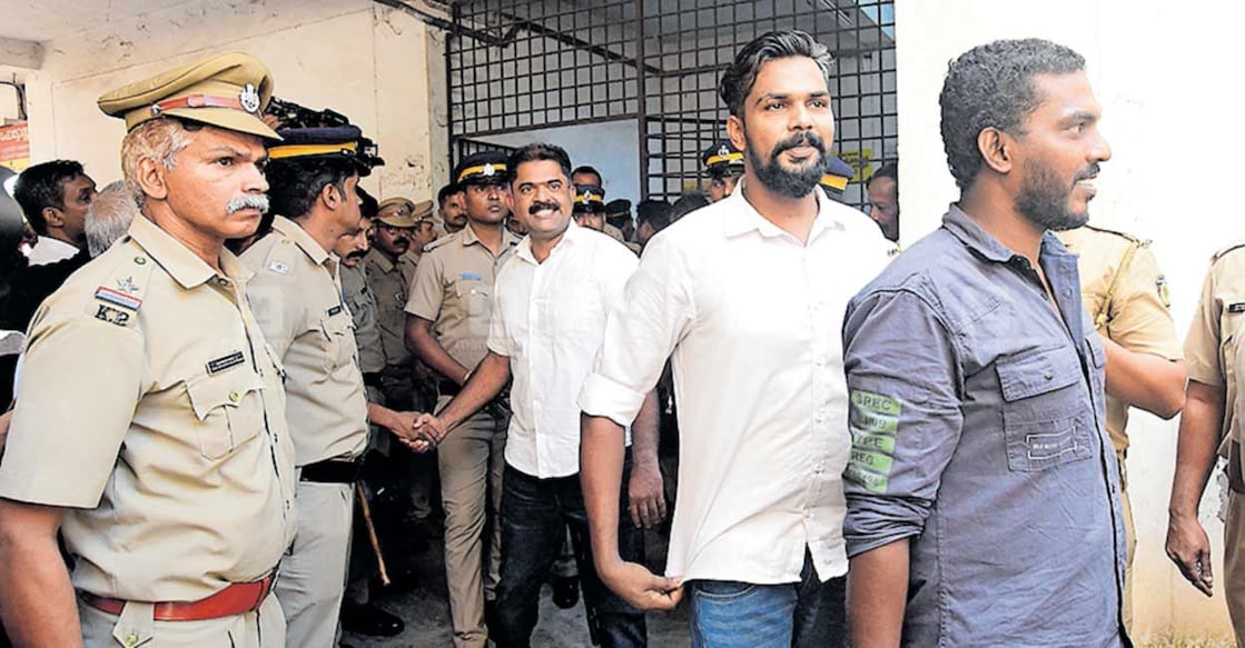 kuniyil-murder-case-malappuram Accused in Kuniyil twin murder case on the court premises. Photo: Manorama/File