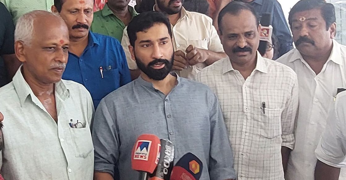 Anil Antony addressing the media before the BJP district committee office in Thiruvananthapuram on Wednesday. Photo: Facebook/@bjp4tvpm