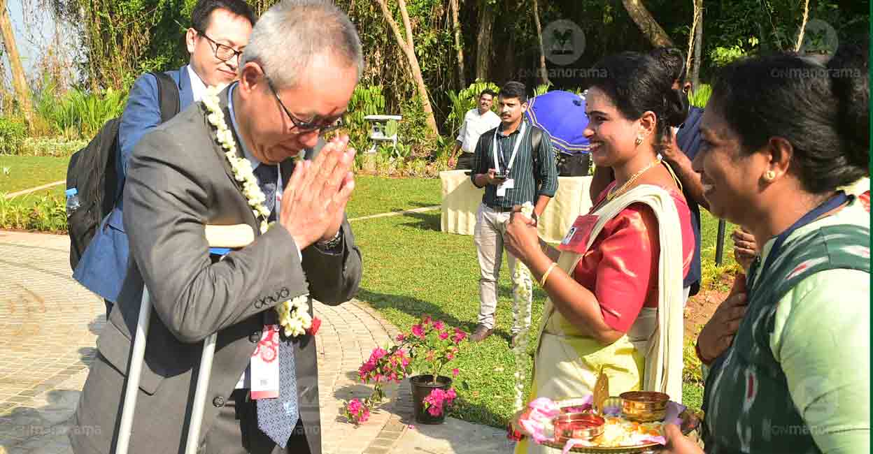 g20_reception_UN_under_sec UN Undersecretary Li Junhua at the G20 summit in Kumarakom, Kottayam. Photo: Manorama