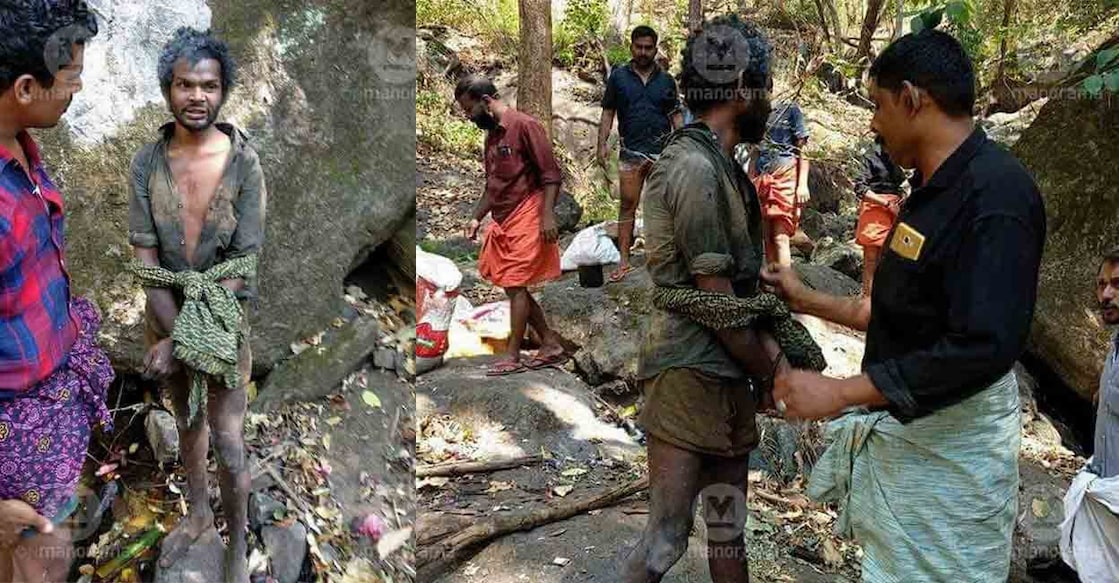 Madhu Madhu was captured from a cave inside a forest and paraded to Mukkali, a small junction in Attappady, by a group of people who accused him of frequently stealing from the shops in the area. File photo/Manorama