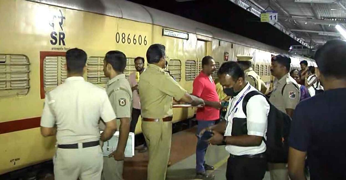 A notebook has found on the railway track post the fire incident in the train, in which the name of the supposed owner Shahrukh Saifi and his details were written. Photo: Manorama