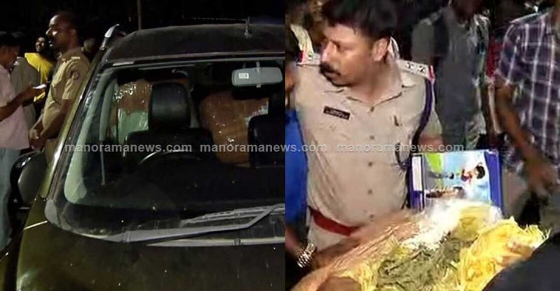 It has been identified that a youth, previously held in drug cases, had taken the vehicle on lease. Photo: Manorama News