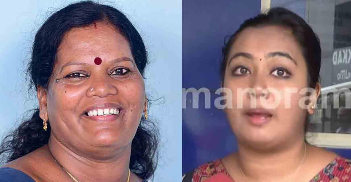 According to doctors (right) at the hospital, Santhakumari (left), referring to the Kottarakkara murder, quipped that doctors were getting ‘such a treatment due to their attitude.’ Photo: Manorama Online