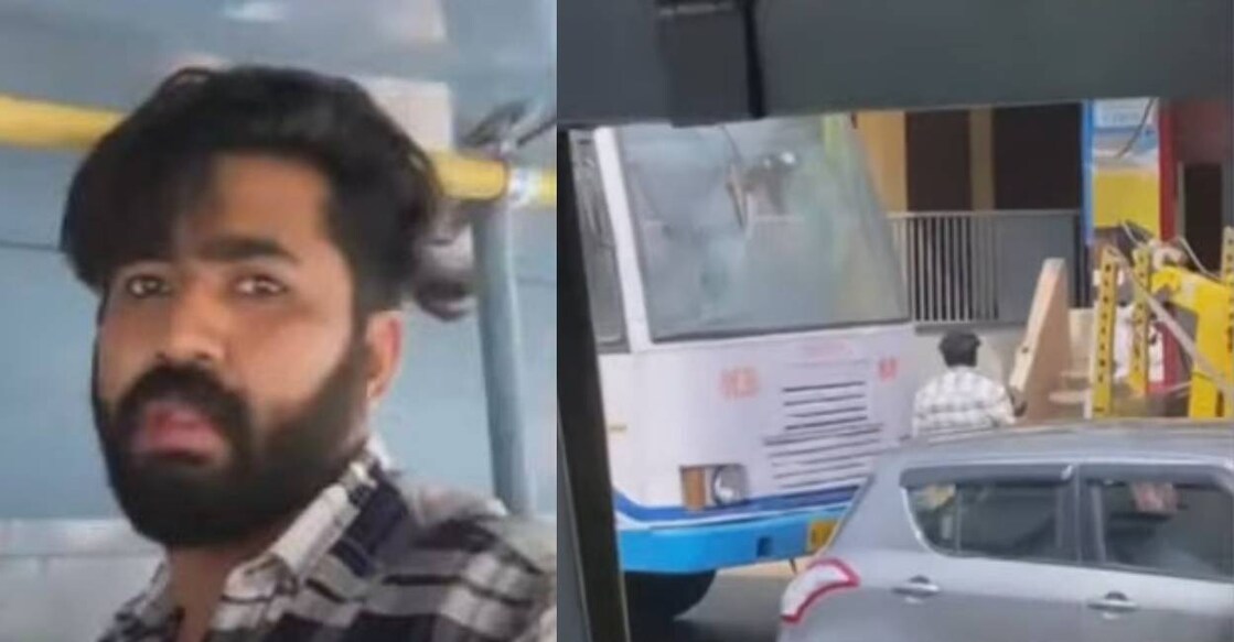 The accused who is a native of Kozhikode is reportedly molested many woman inside buses. Photo: Screen grab/Manorama News