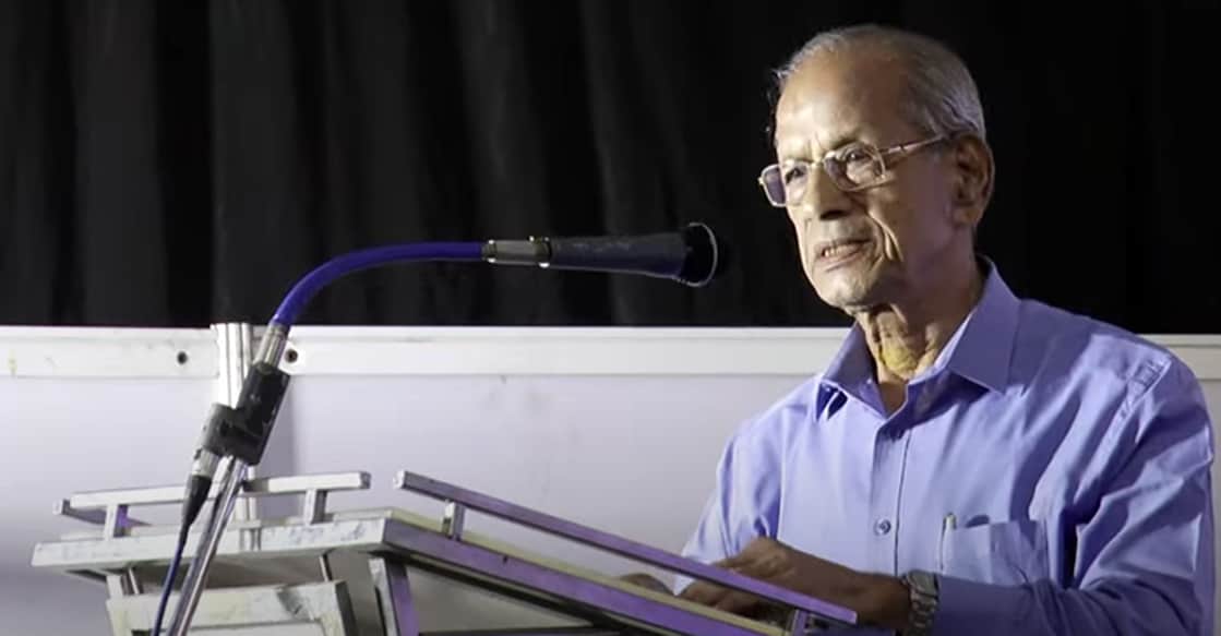 E Sreedharan delivering a lecture at CONFEST 2023 in Kochi on Saturday. Photo: Screengrab
