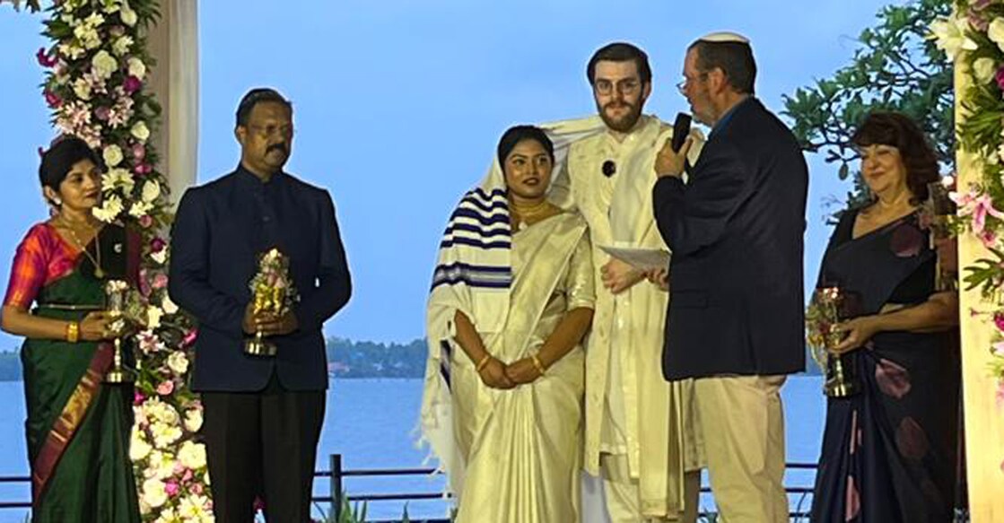 The wedding ceremony of Racheal Benoy Malakhi and Richard Zachary Rowe was held under a tent called 'chuppah'. Photo: Ananya