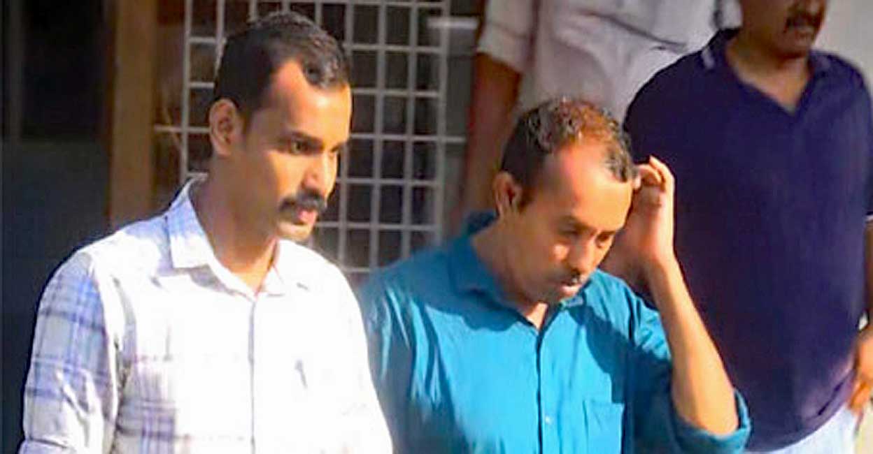 V Suresh Kumar was nabbed while allegedly accepting a bribe of Rs 2,500. Photo: Manorama News