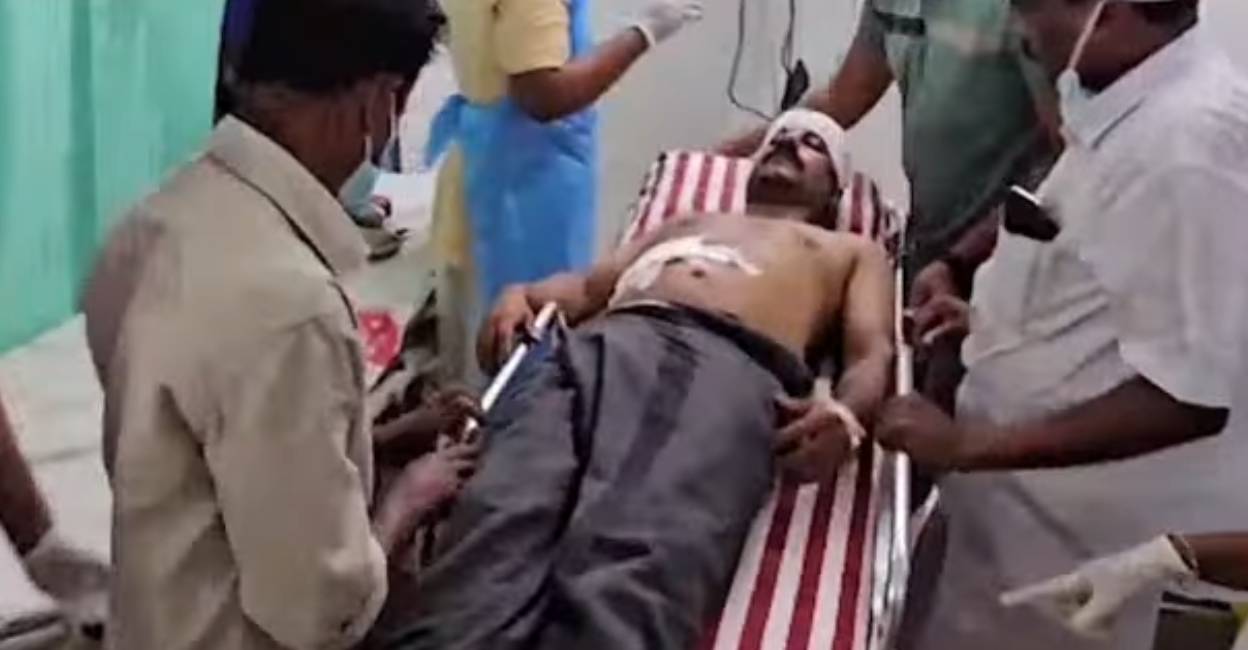 Rijesh suffered injuries on his head and stomach. Photo: Screengrab/ Manorama News