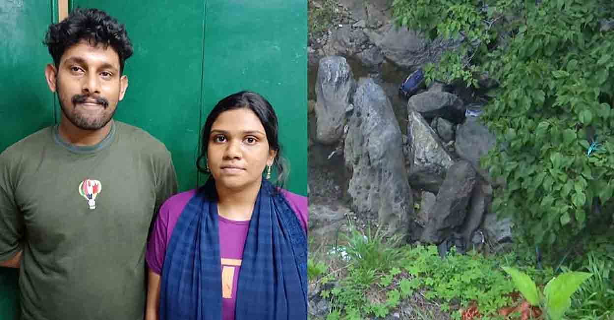 അറസ്റ്റിലായ ഷിബിലിയും ഫർഹാനയും, മൃതദേഹ ഭാഗങ്ങൾ ഉൾപ്പെടുന്ന ബാഗ് റോഡരികിൽ തള്ളിയ നിലയിൽ.