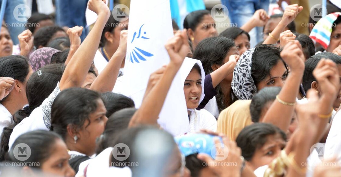 Nurses strike. Photo: Manorama/File
