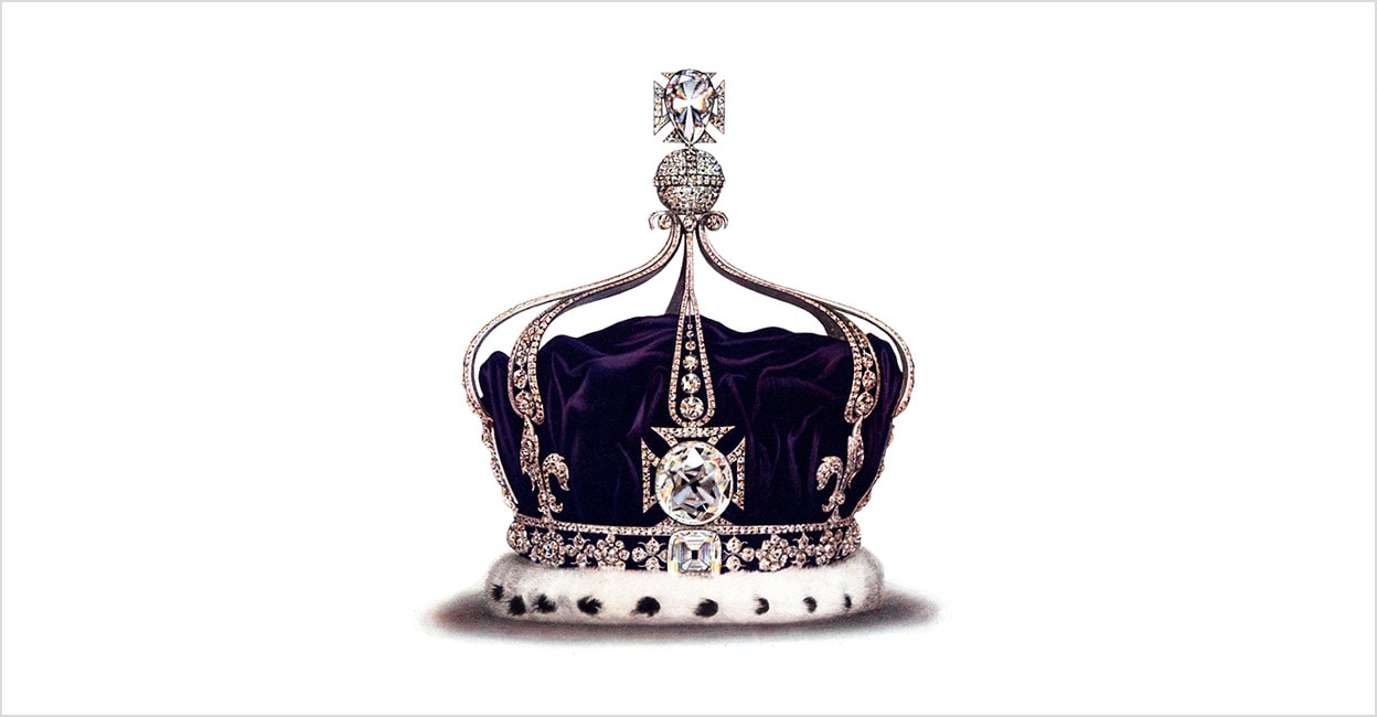 Queen Mary's Crown Queen Consort Camilla will wear Queen Mary's Crown, which is set with 2,200 diamonds. Photo: Wikimedia Commons