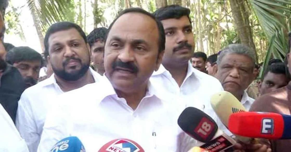 Opposition leader V D Satheesan speaking to media after visiting the mishap spot. Photo: Manorama